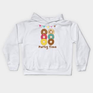 Donut Party Time Kids Hoodie